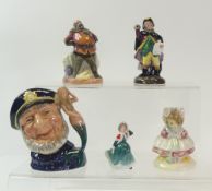 Royal Doulton selection of figures to include:-Town Crier HN3261, Falstaff HN3236, Character Jug Old
