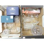 A collection of crystal glass to include Bohemia crystal vases, Bohemia crystal brandy tumblers,