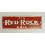 Enamel 'Red Rock Cola' advertising sign. (H: 10cm x L: 30.5cm)