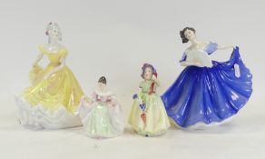 Royal Doulton lady figures to include Elaine HN2791, Ninette HN2379, Babie HN1679 and Sara