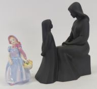 Royal Doulton 'Mother & Daughter' HN2843, together with Wendy HN2109. (H: 23cm) (2)