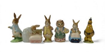 Royal Albert Beatrix Potter Characters to include:- Peter Rabbit, Mrs Rabbit & Bunnies, Sally