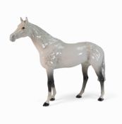 Beswick dapple grey large Racehorse 1564, h.29cm.