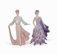 Coalport Lady Figurines created by David Shillings to include:- Dinner at Eight, No:- 214,