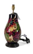Moorcroft 'Queens Choice' Lamp Base 117/12, Designed by Emma Bossons FRSA, RRP £825, Height 31cm.