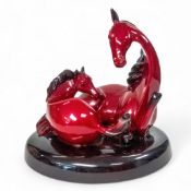 Royal Doulton Flambe mare and foal - Gift of Life, HN3536, 24.5cm