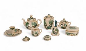 Masons 'Chartreuse' miniature selection to include:- teapot, lidded sugar bowl, milk jug, oval