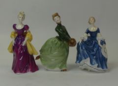 Royal Doulton lady figures to include Grace HN2318, Hilary HN2335 and Loretta HN2337. (H: 21cm) (3)