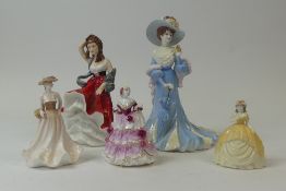 Coalport lady figures to include High Society Lady Sara no.2058 (seconds), Renaissance Sheridan,