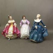 Royal Doulton Lady figurines to include:- Ashley HN3420, Southern Bell HN229(hair line crack noted