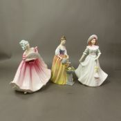 Three Royal Doulton 2nds figures, Alexandra HN3286, Jacqueline HN3689 and Elaine HN3307 (3).