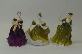 Royal Doulton lady figures to include Adrienne HN2152, Simone HN2378 and Lynne HN2329. (H: 21cm) (