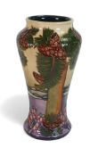 A Moorcroft Vase, of ovoid form, 'Furzey Hill' pattern, designed by Rachel Bishop, 1997 (seconds)
