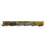 Matchbox Lesney series no.23, no.25, no.28, no.32, no.46 and no.74, all boxed.