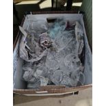 Box of glassware including tumblers