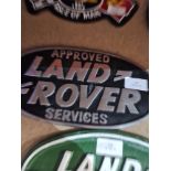 Approved services Land Rover sign