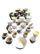 Miscellaneous vases & jardinires - Wedgwood, Kew stoneware, blue & white, Holkham, glazed glass,