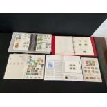 Three stamp albums UK 70s definitive and special issues, Channel Islands, and Ireland, a special