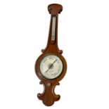 Early 20th century Negretti & Zambra mahogany barometer with sil...
