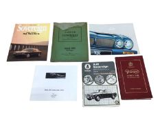 Collection of Jaguar and Daimler related items to include sales brochures and workshop manuals (1 bo