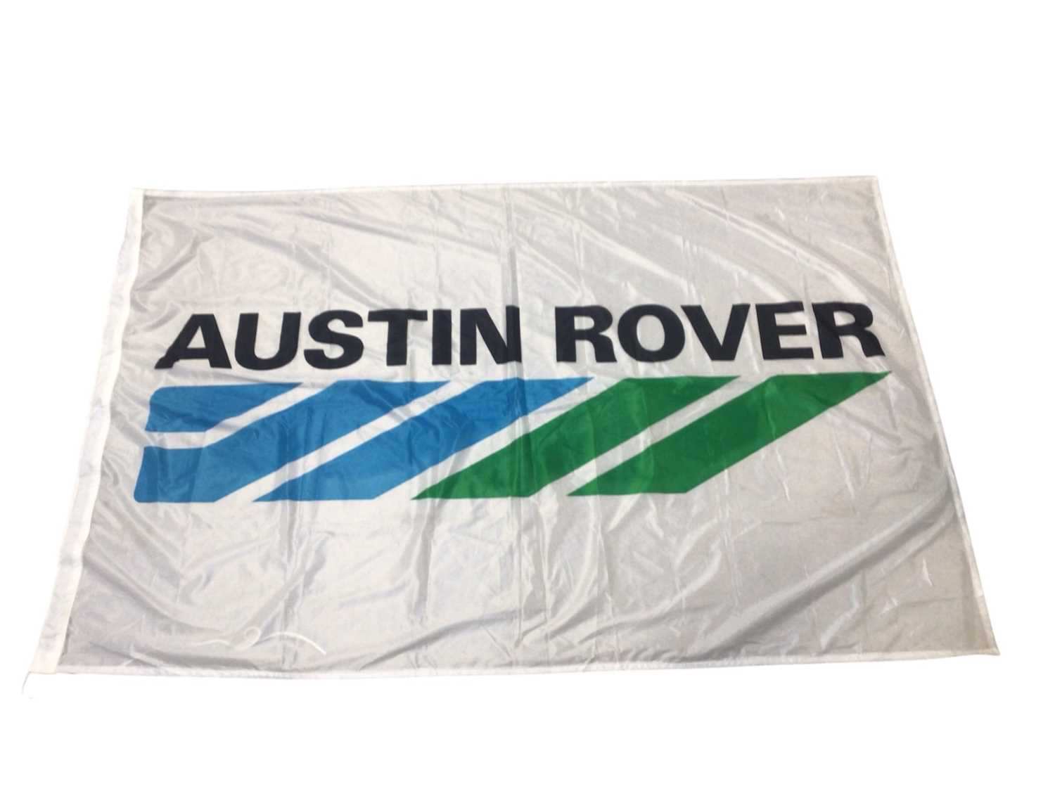 Austin Rover branded double sided promotional flag, approx. 177cm x 113cm.