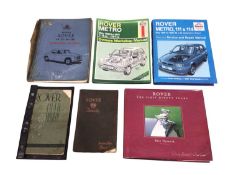 Collection of Rover workshop manuals and brochures (1 box).