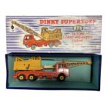 Dinky Supertoys Coles 20-Ton Lorry-Mounted Crane, box 972 & Dinky Toys Coventry Climax Fork Lift Tru
