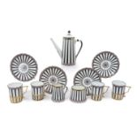 Coalport silver gilt mounted coffee service