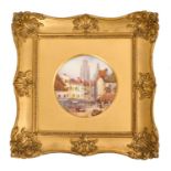 Royal Worcester plaque, painted by Raymond Rushton