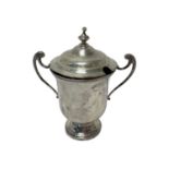 American white metal pot and cover, stamped Barton Silver