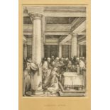 Albrecht Durer (1471-1528) woodcut - The Presentation of Christ in The Temple, trimmed to the plate
