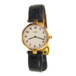 Cartier Must de Cartier gold plated wristwatch, boxed