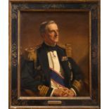 Frank Owen Salisbury (1874-1962) oil on canvas, half length portrait of Captain Sir Bryan Godfrey-Fa