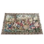 A lot of wool tapestries and embroideries plus a quantity of tapestry wool and embroidery threads. A