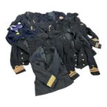 Group of assorted Royal Navy uniforms, (2 boxes).