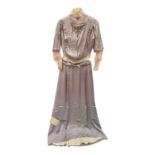 1911 matching bodice and skirt in lilac silk by Snell & Power Clifford Street / Bond Street Lodon. B