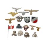 Group of Nazi German uniform badges to include R.A.D. and Luftwaffe.