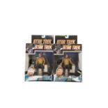 Selection of Star Trek Action Figures including Captain Kirk with Command Chair, Spock, Scotty, Doct
