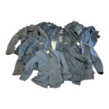 Collection of Post Second World War RAF tunics and other uniform, (2 boxes).