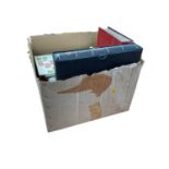 Box of stamp albums (8 albums)