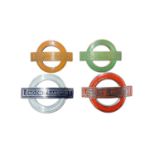 Four vintage enamel London Transport badges, by Firmin, each 5cm in width, (4).