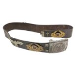 Second World War Nazi German Hitler Youth belt buckle, stamped to reverse with RZM mark M4 / 22, on