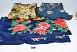 A GROUP OF THREE VINTAGE SILK SCARVES, all with labels marked 100% silk, to include a Chanel 'Floral