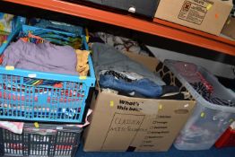 SEVEN BOXES OF LADIES' CLOTHES, sizes range from 20-24, to include, blouses, top/t-shirts,