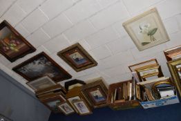 A QUANTITY OF ASSORTED 20TH CENTURY PRINTS ETC, to include an indistinctly signed oil on canvas