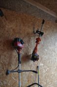 AN EFCO STARK 26 PETROL STRIMMER and a MD petrol motor with pole hedge trimmer attachment (both
