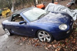 A 1999 MG MGF TWO DOOR CONVERTIBLE CAR NO keys, NO V5C, first registered November 1999, Number plate