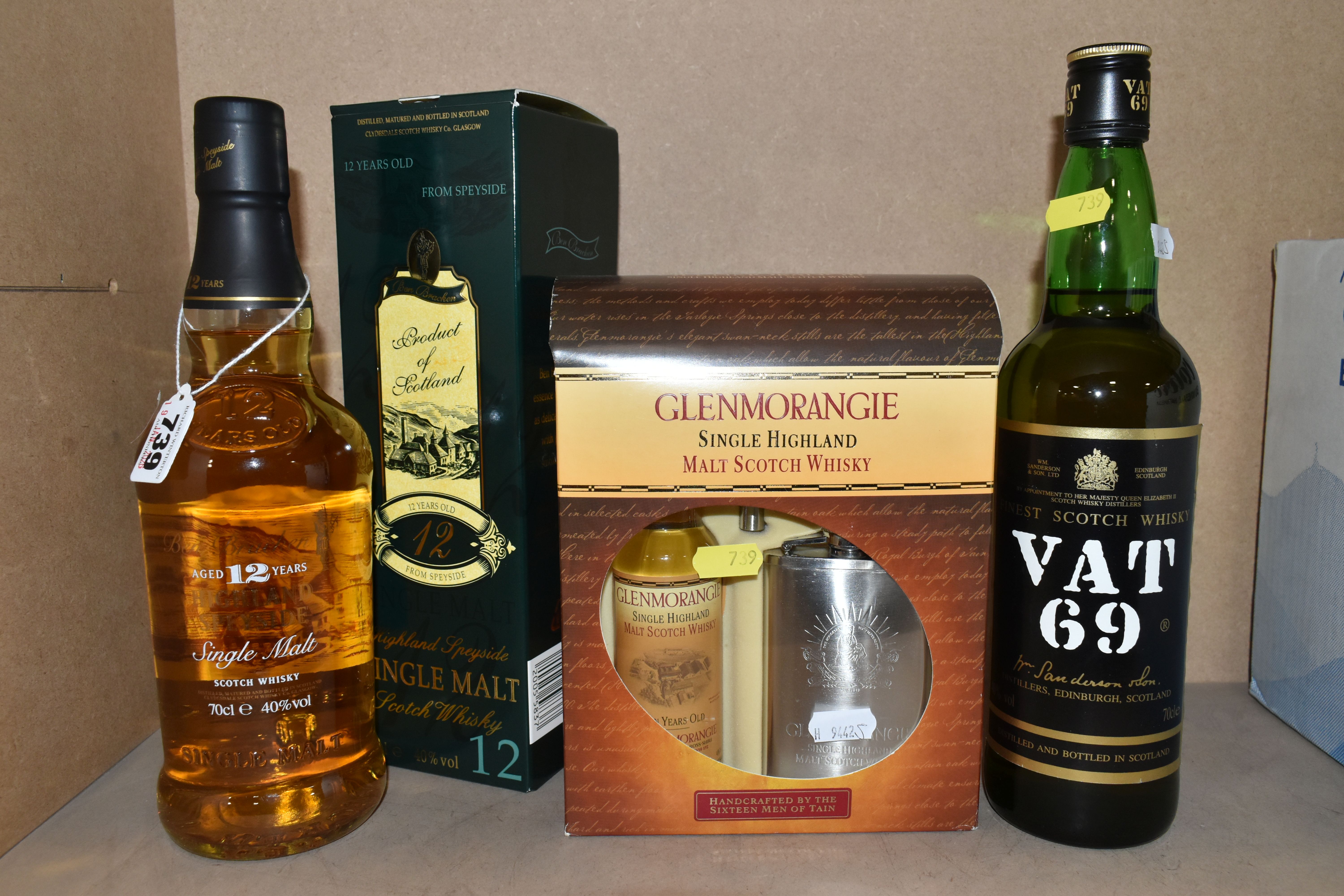 WHISKY, comprising 1 x BEN BRACKEN 12 Year Old Highland Speyside Single Malt, 40% vol. 70cl, fill