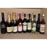 Fifteen Bottles of Alcohol comprising four bottles of Sparkling Wine, three bottles of Perry, two