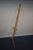 WINSOR AND NEWTON, A MODERN TELESCOPIC ARTIST EASEL, with adjustable platforms, and fold away